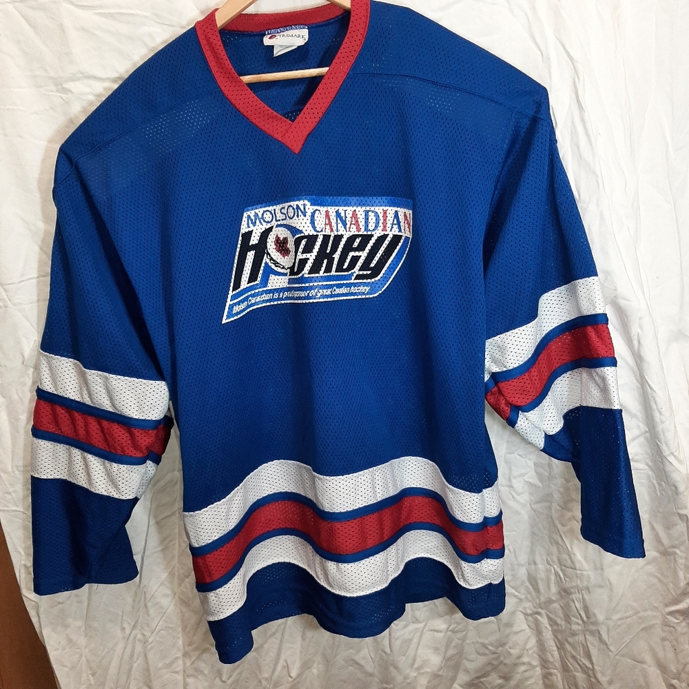 Molson Canadian Hockey Blue Jersey Adult XL